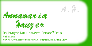 annamaria hauzer business card